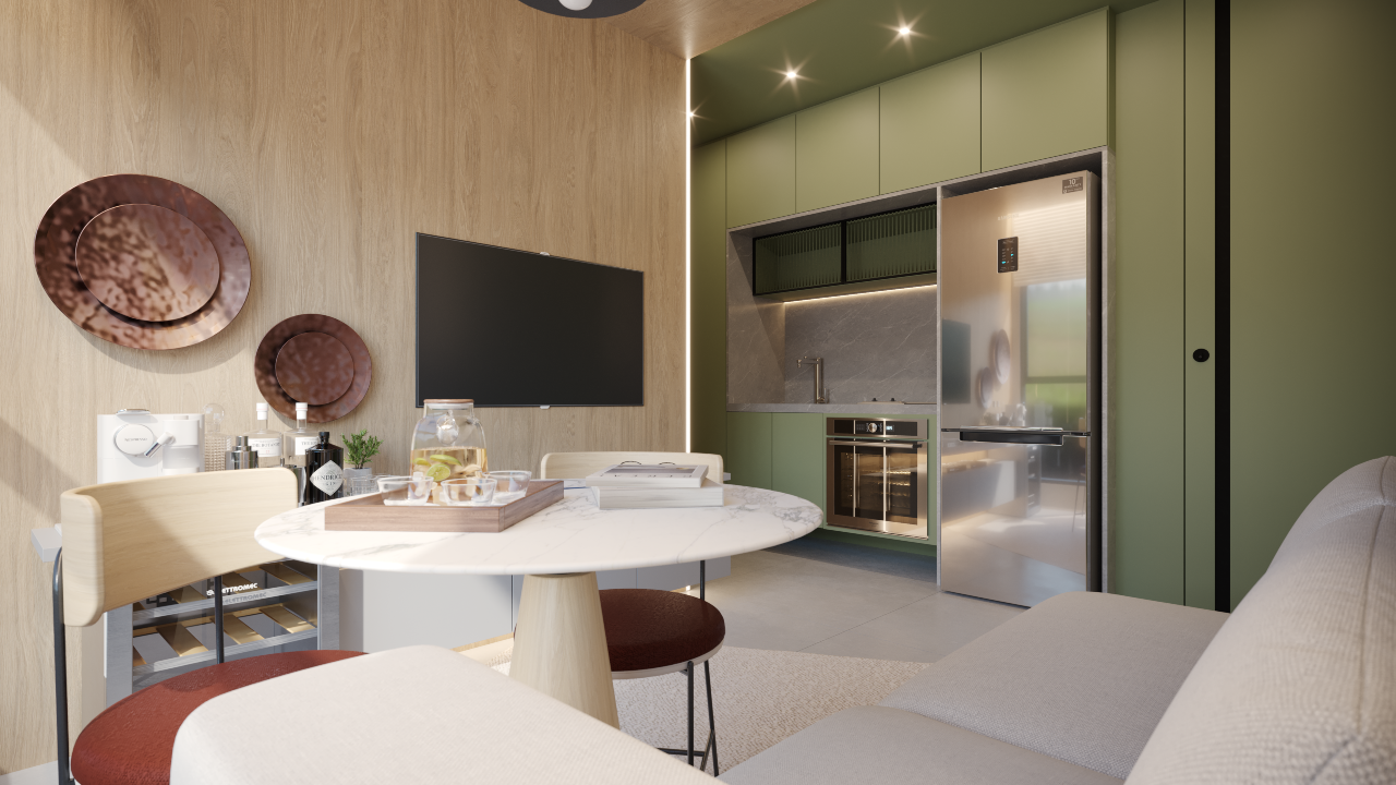 Studio 1 quarto ( ) para à venda em Madalena - Recife - Madã Stúdios - CTI imobiliaria: Studio padrão 