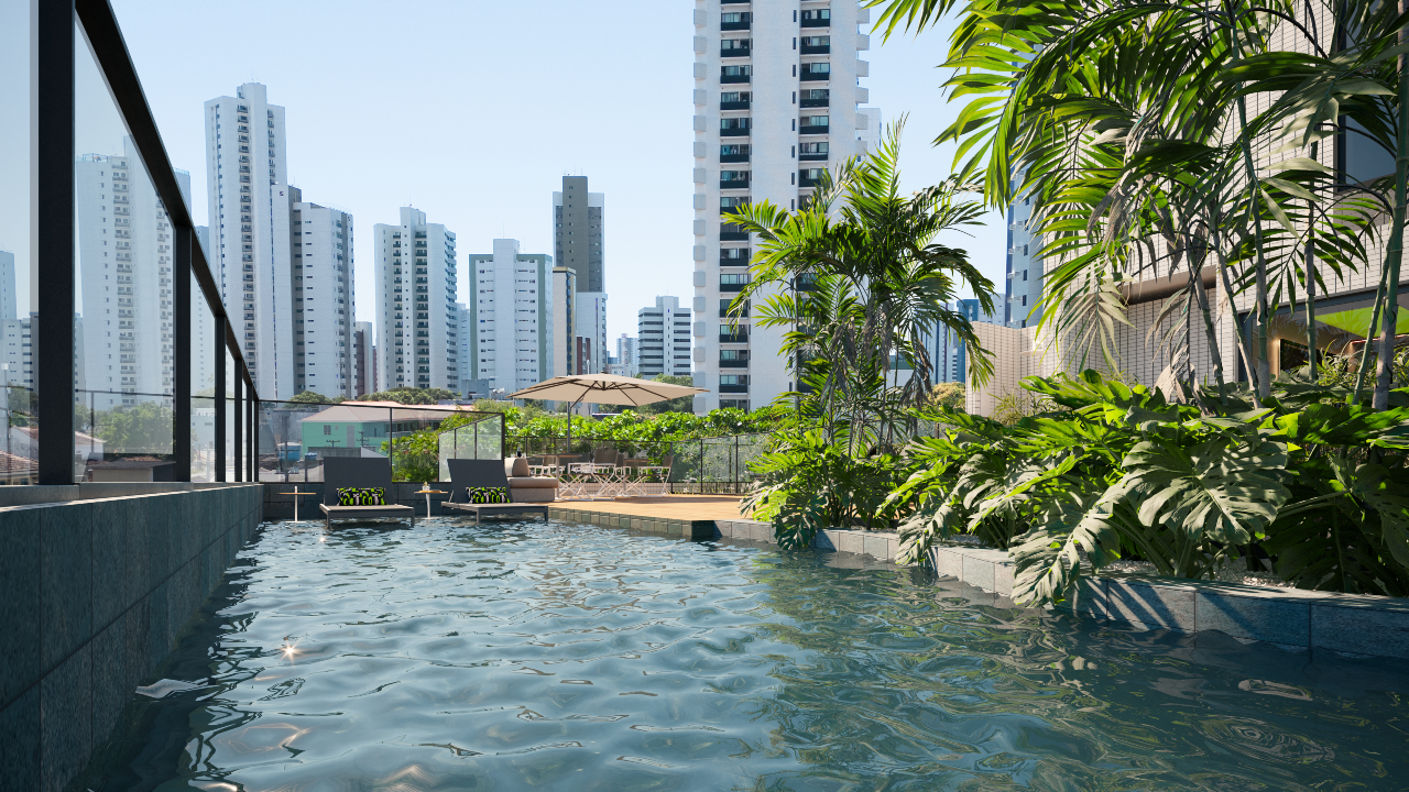 Studio 1 quarto ( ) para à venda em Madalena - Recife - Madã Stúdios - CTI imobiliaria: Piscina 