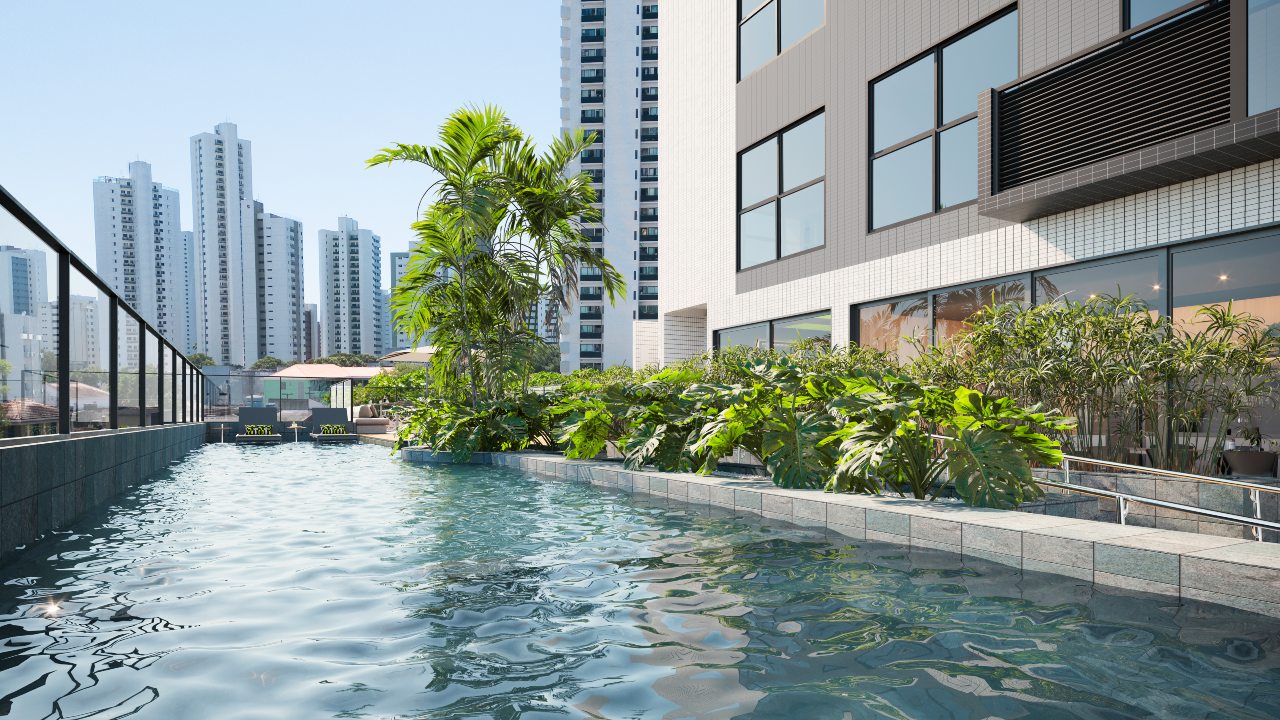 Studio 1 quarto ( ) para à venda em Madalena - Recife - Madã Stúdios - CTI imobiliaria: Piscina 