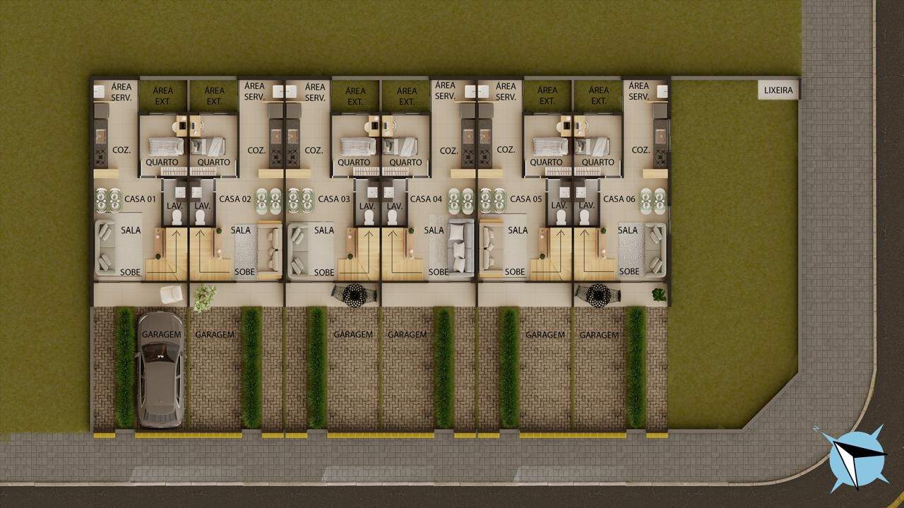 Casa 3 quartos ( 2 suítes ) para à venda em Cordeiro - Recife - Residencial Aurora do Cordeiro - CTI imobiliaria: planta 