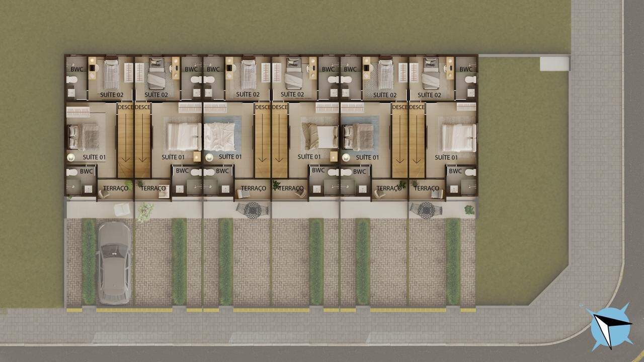 Casa 3 quartos ( 2 suítes ) para à venda em Cordeiro - Recife - Residencial Aurora do Cordeiro - CTI imobiliaria: planta 