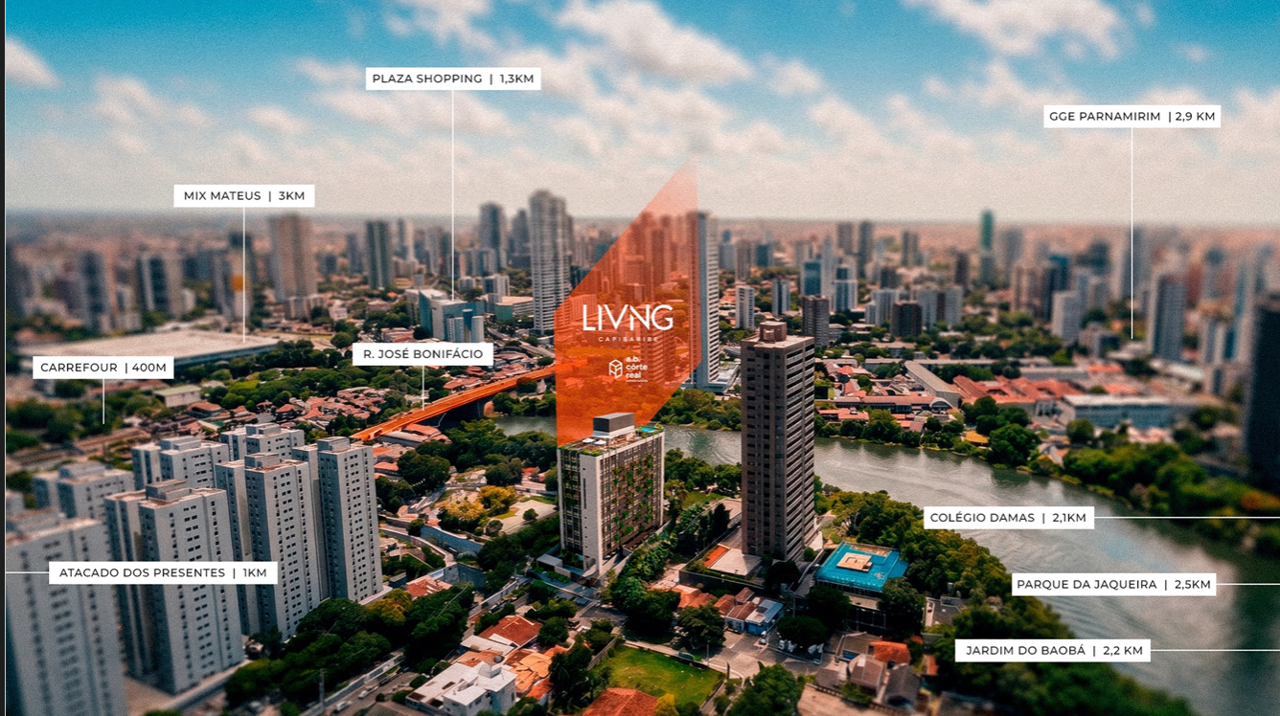 Studio 1 quarto ( ) para à venda em Torre - Recife - Livng Capibaribe - CTI imobiliaria: Localização 