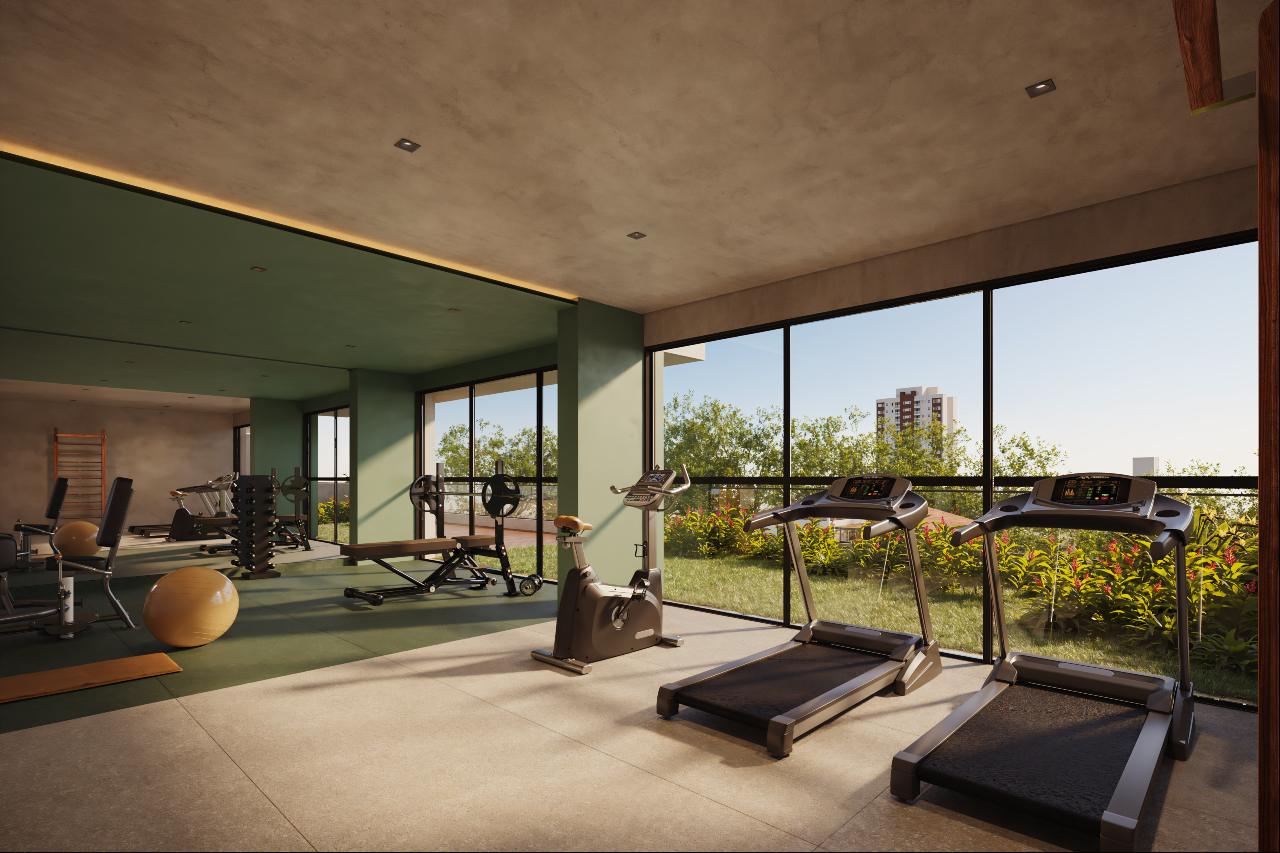 Apartamento 2 até 3 quartos ( 1 até 2 suítes ) para à venda em Cordeiro - Recife - Praça dos Araças - CTI imobiliaria: Academia