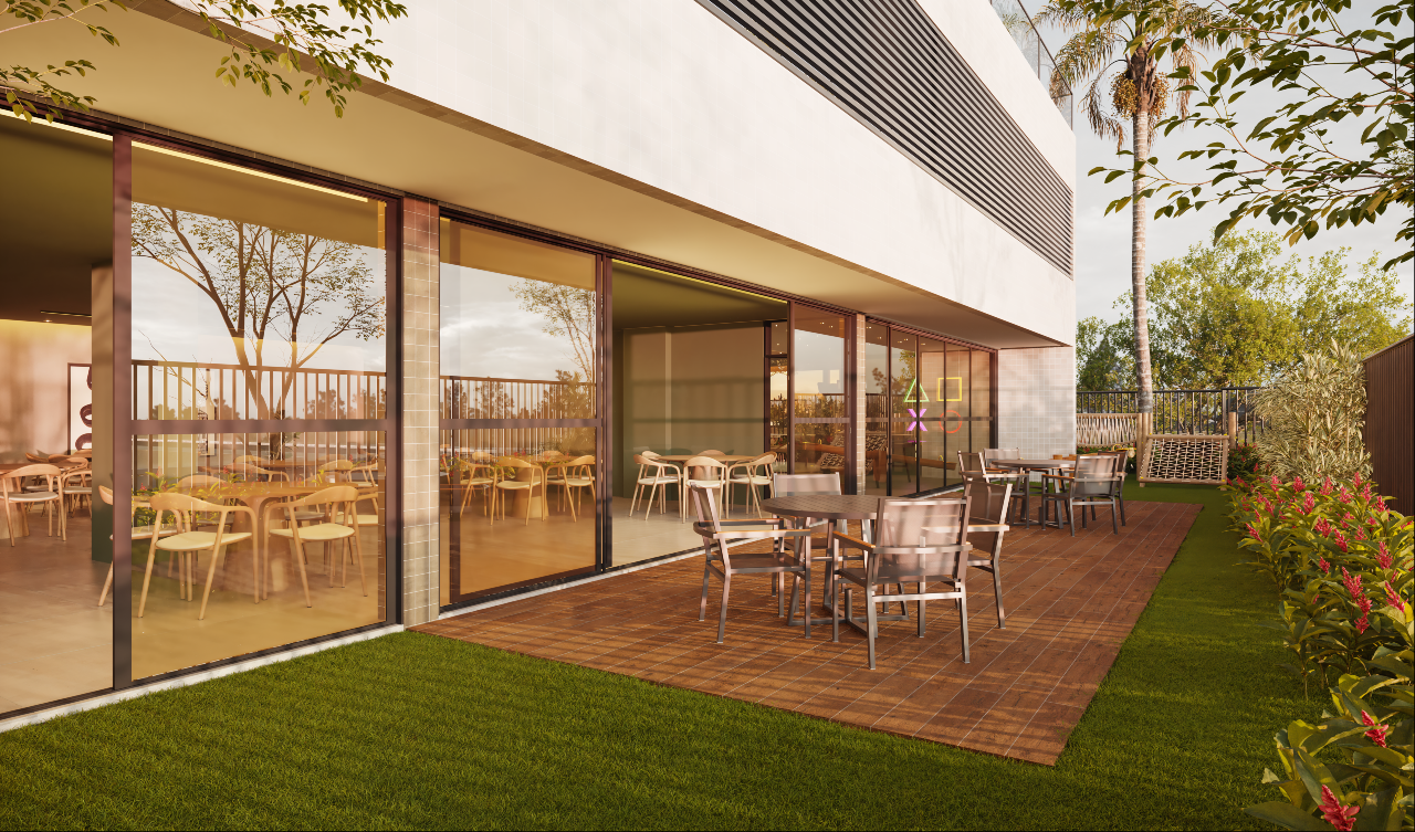 Apartamento 2 até 3 quartos ( 1 até 2 suítes ) para à venda em Cordeiro - Recife - Praça dos Araças - CTI imobiliaria: Terraço descoberto + playground