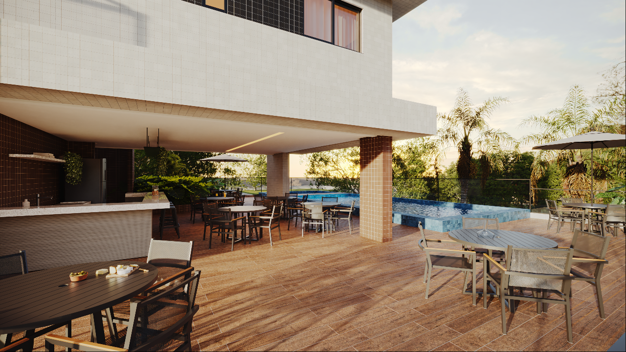 Apartamento 2 até 3 quartos ( 1 até 2 suítes ) para à venda em Cordeiro - Recife - Praça dos Araças - CTI imobiliaria: Terraço coberto