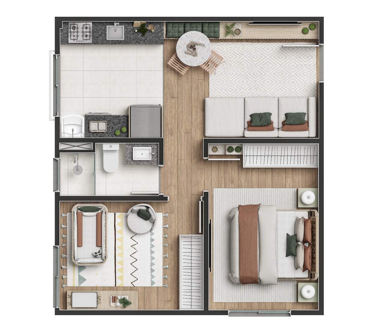 APARTAMENTO à venda no MORRO ALTO: 