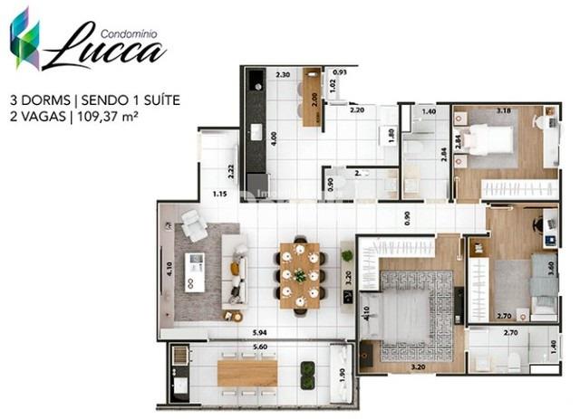 Apartamento à venda no Jardim das Nações: planta