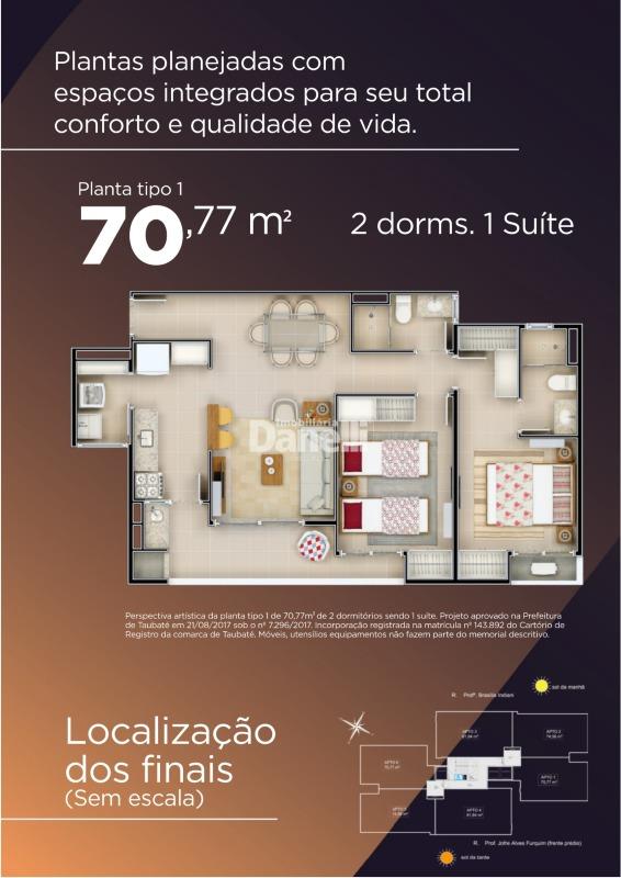 Apartamento à venda no Loteamento Residencial e Comercial Bosque Flamboyant: 