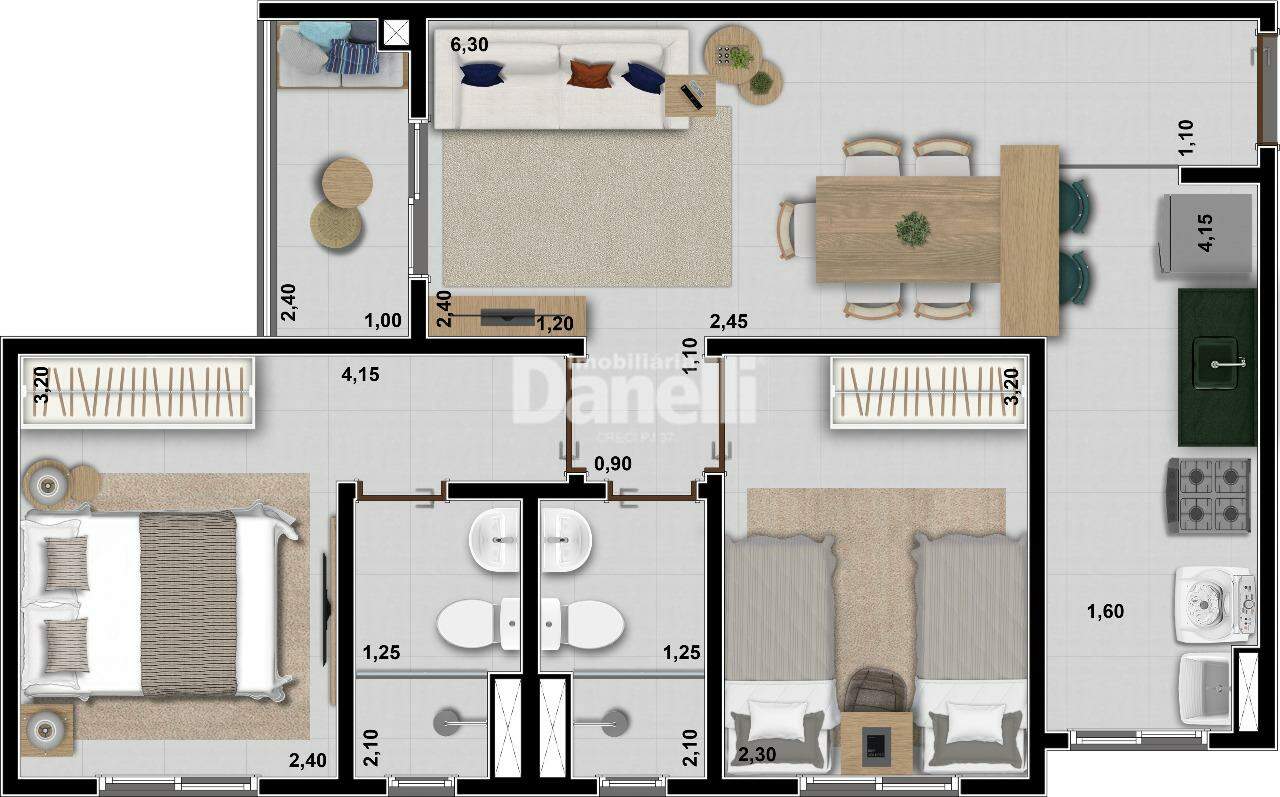 Apartamento à venda no Jardim Gurilândia: 