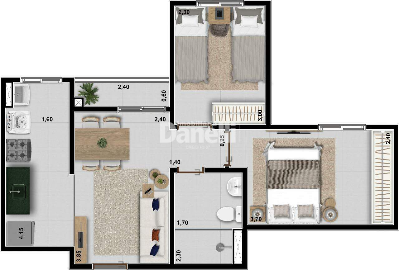 Apartamento à venda no Jardim Gurilândia: 