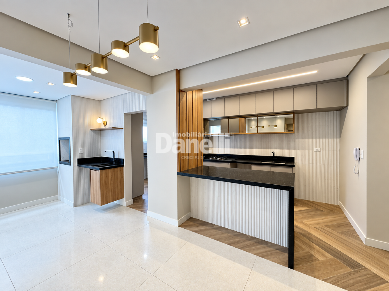 Apartamento à venda no Centro: Cozinha e Chirrasqueira