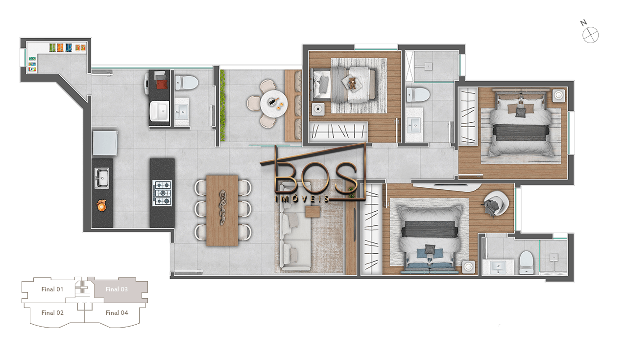 Apartamento, 3 quartos, 83 m² - Foto 5