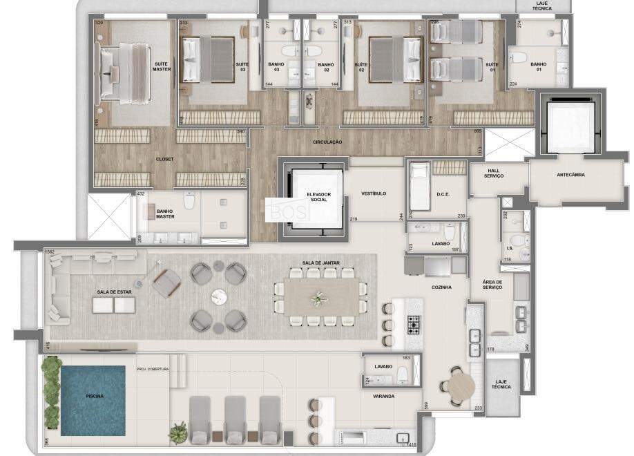 Cobertura, 4 quartos, 296 m² - Foto 4