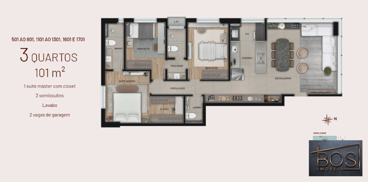 Apartamento, 3 quartos, 101 m² - Foto 14