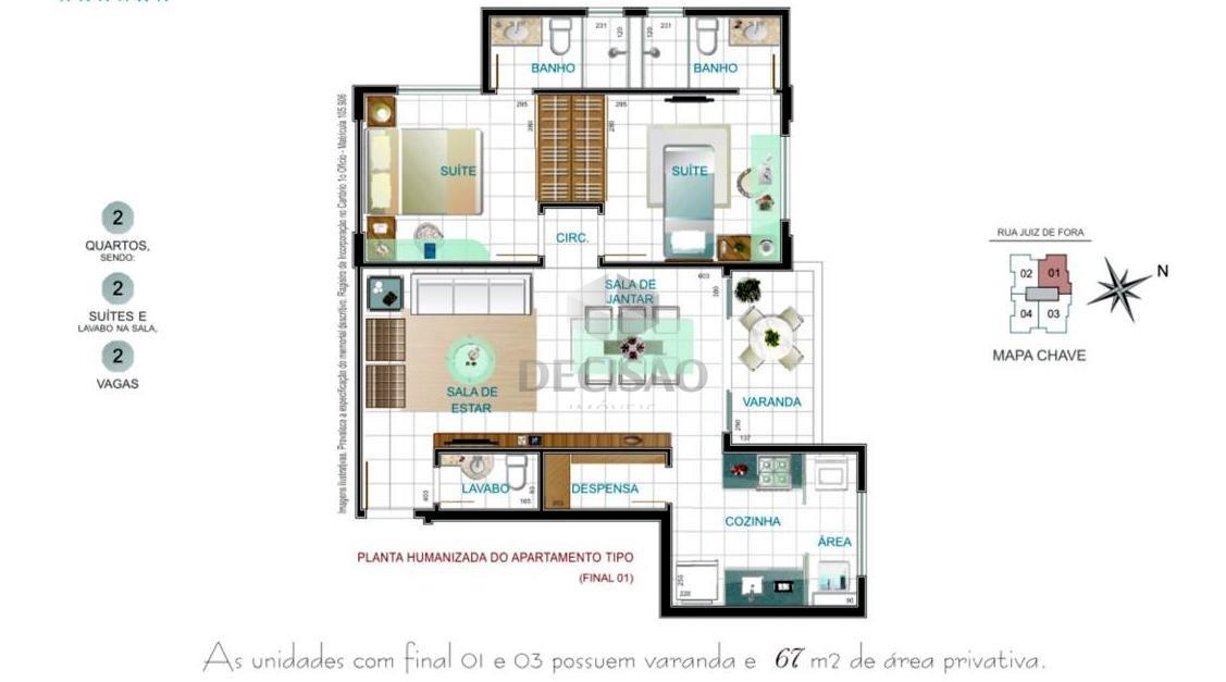 Apartamento 2 Quartos à venda no Barro Preto: 