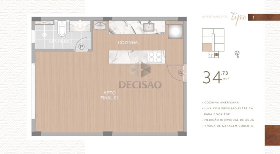 Apartamento 1 Quarto à venda no Funcionarios: 