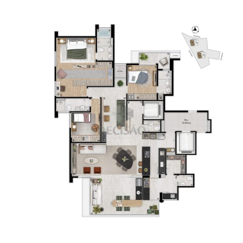 Apartamento 4 Quartos à venda no Vale do Sereno: 