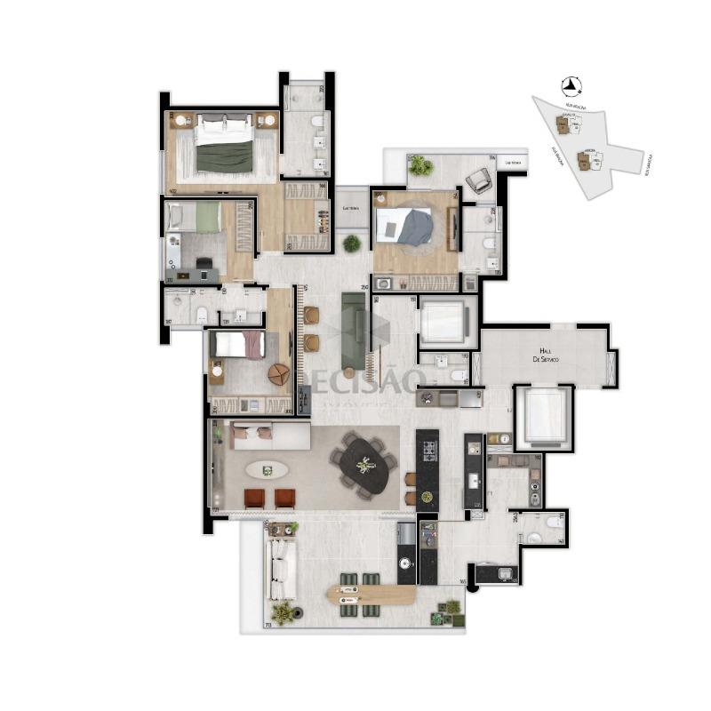 Apartamento 4 Quartos à venda no Vale do Sereno: 