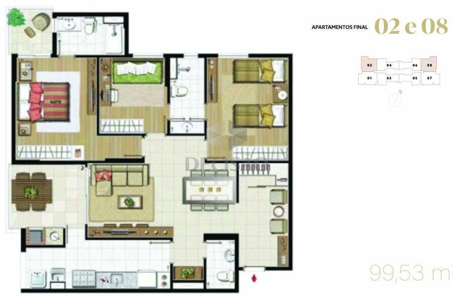 Apartamento 3 Quartos à venda no Vila da Serra: 