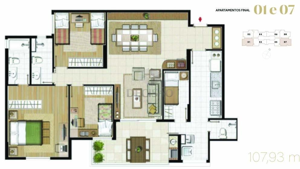 Apartamento 3 Quartos à venda no Vila da Serra: 