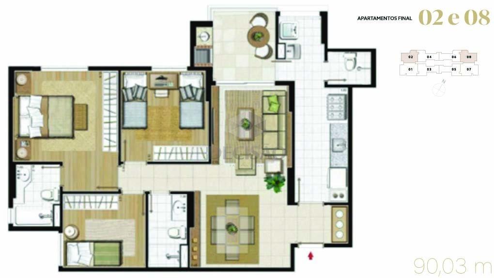 Apartamento 3 Quartos à venda no Vila da Serra: 