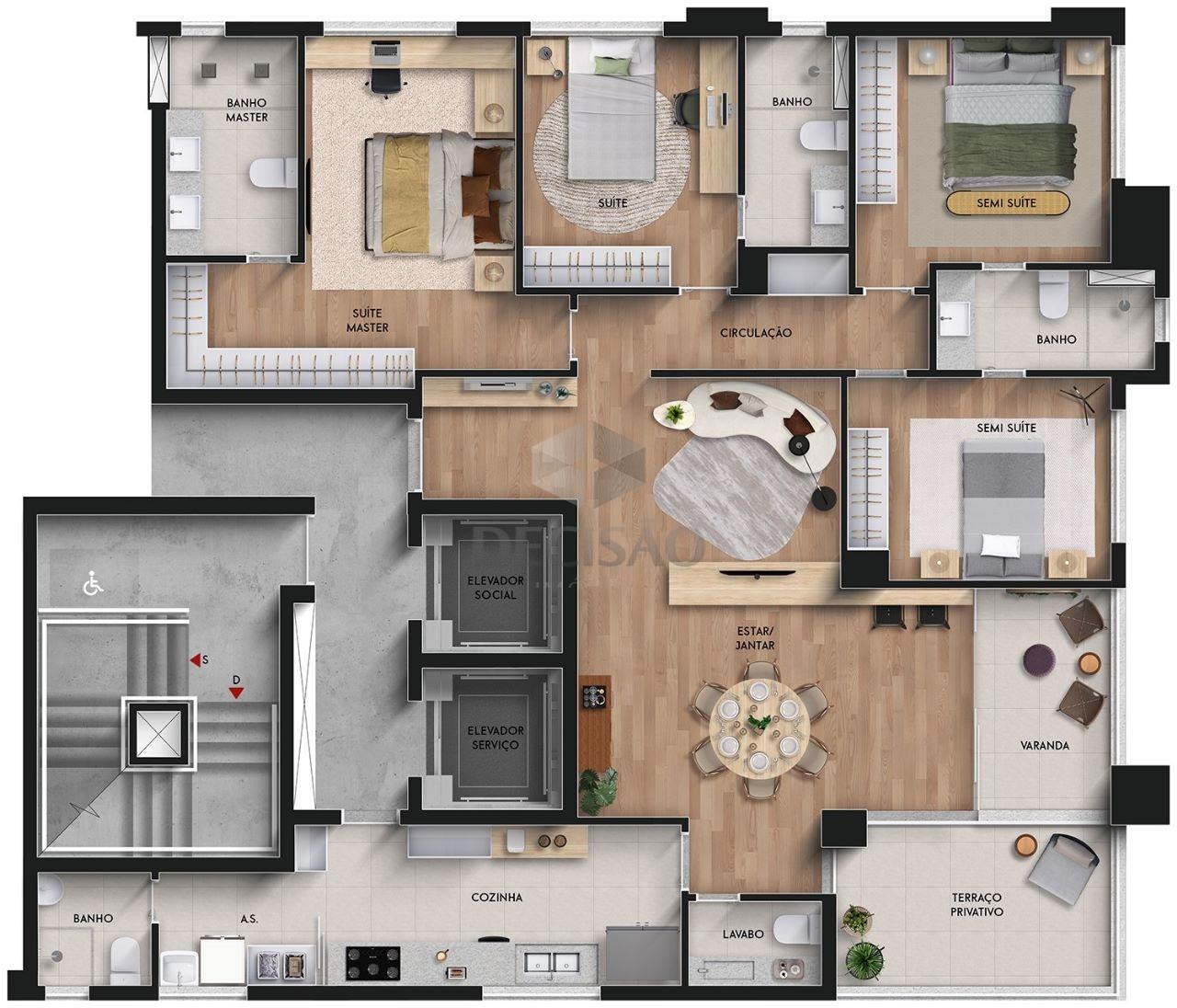 Apartamento 4 Quartos à venda no Funcionarios: 