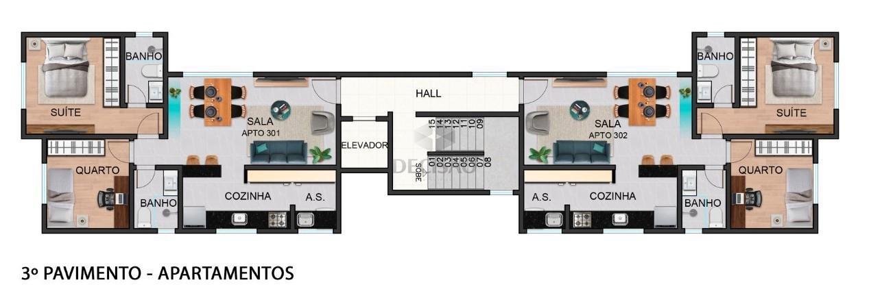 Apartamento 2 Quartos à venda no Santo Antonio: 