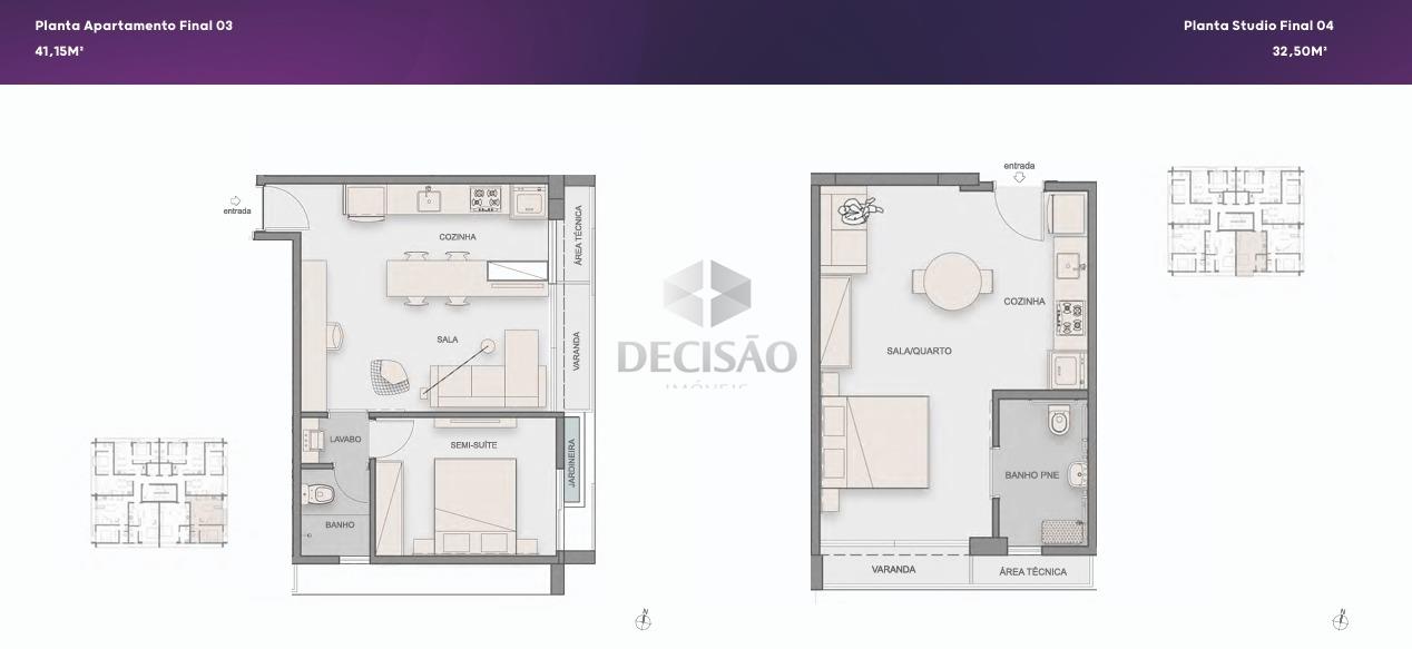 Apartamento 1 Quarto à venda no Nova Granada: 