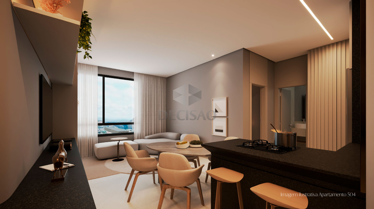 Apartamento 1 Quarto à venda no Lourdes: 