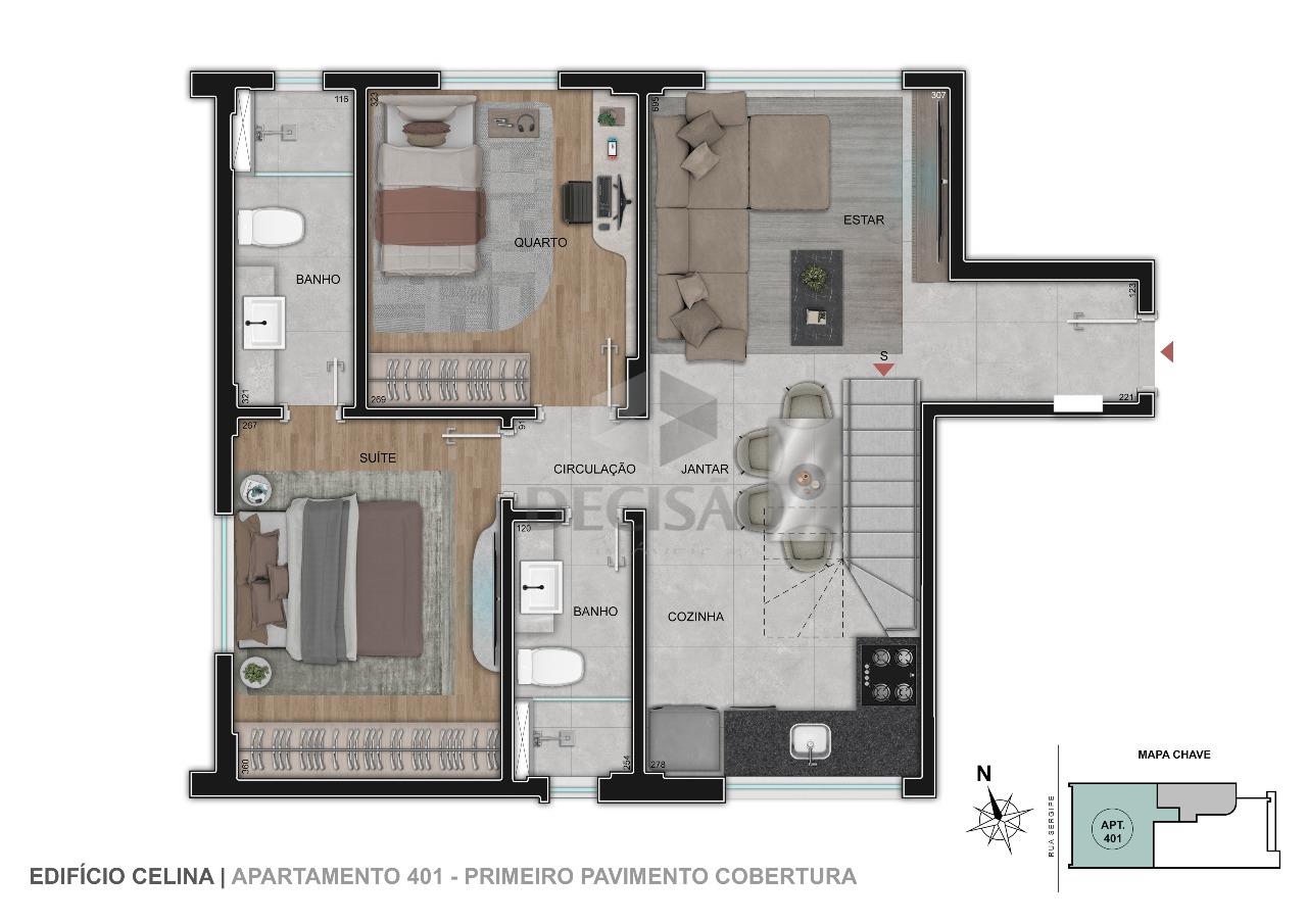 Apartamento 3 Quartos à venda no Funcionarios: 