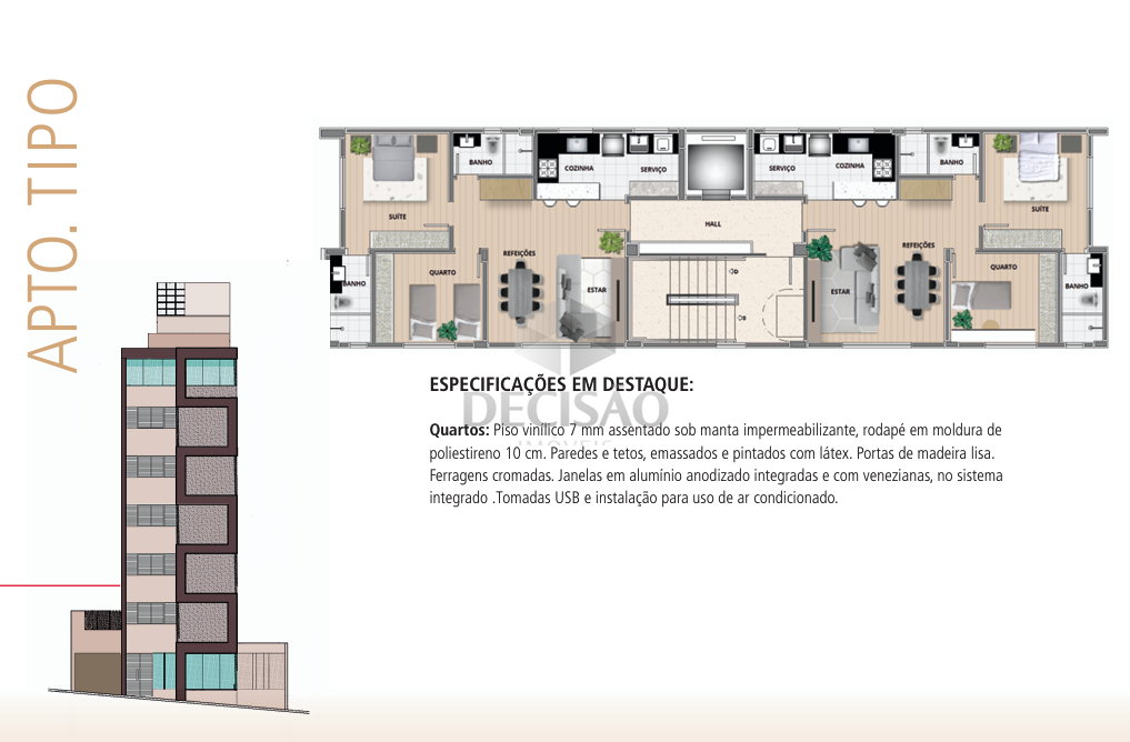 Área privativa à venda no Serra: 