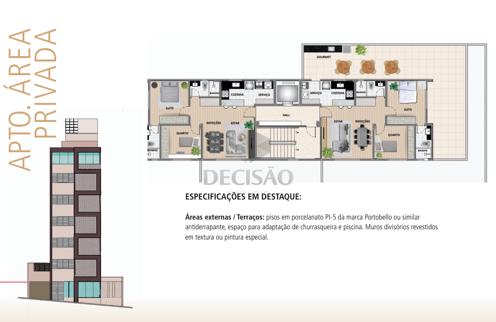 Área privativa à venda no Serra: 