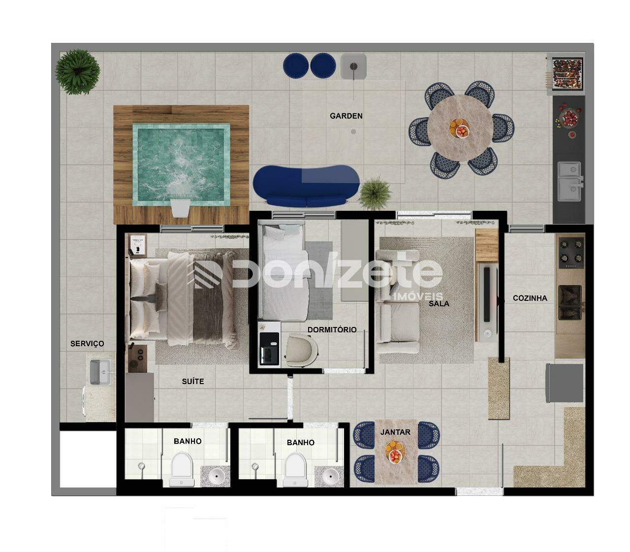 Apartamento Garden à venda no Paraíso: 