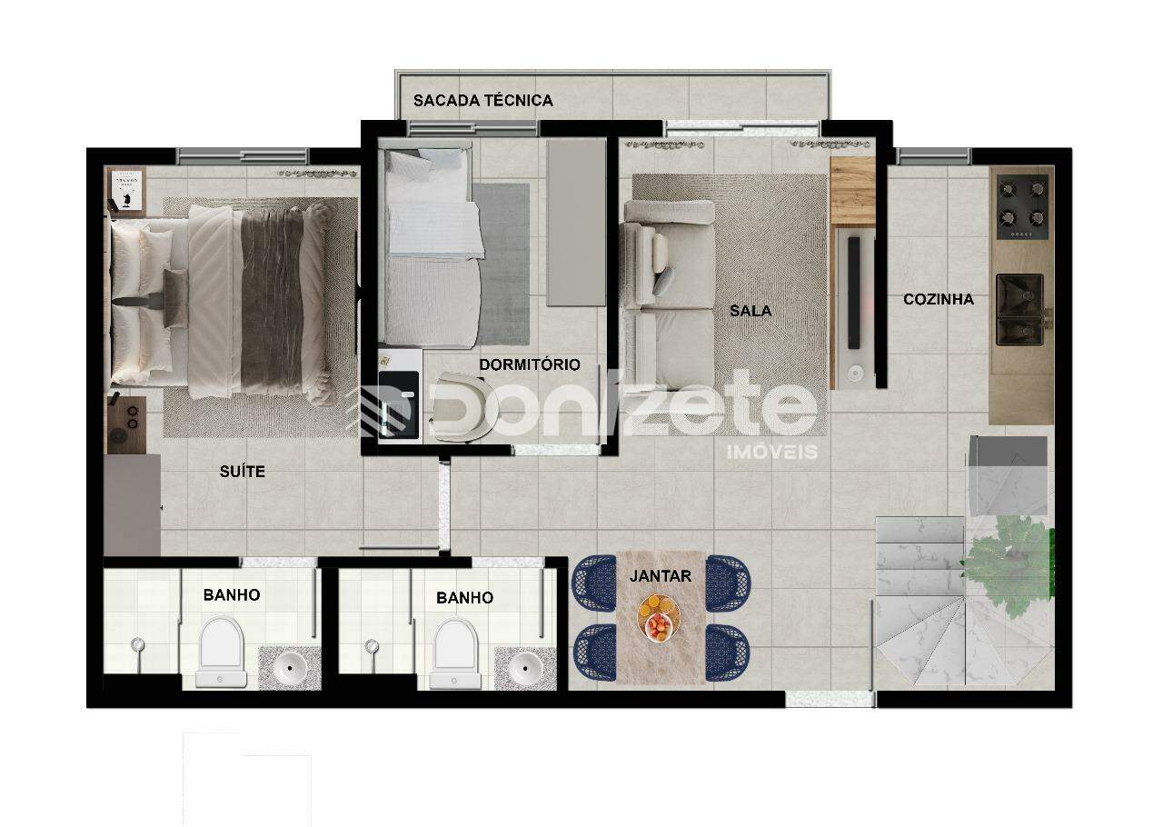 Apartamento Garden à venda no Paraíso: 