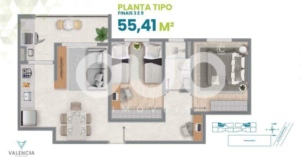 Apartamento à venda no Morumbi: Apartamento com 2 dormitórios à venda, 55 m² por R$ 225.600 - Morumbi - Piracicaba/SP