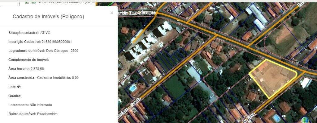 Terreno para aluguel no Dois Córregos: 
