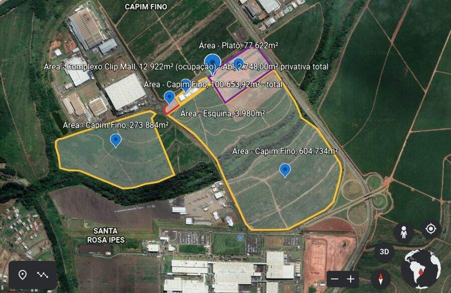 Área à venda no Loteamento Distrito Industrial Uninorte: 
