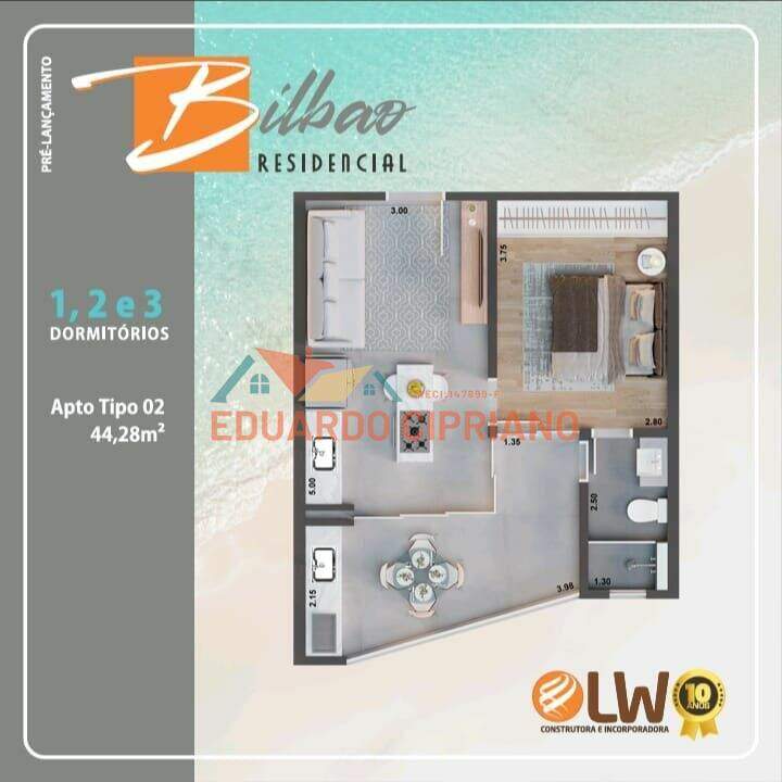 Apartamento à venda no Pontal de Santa Marina: 