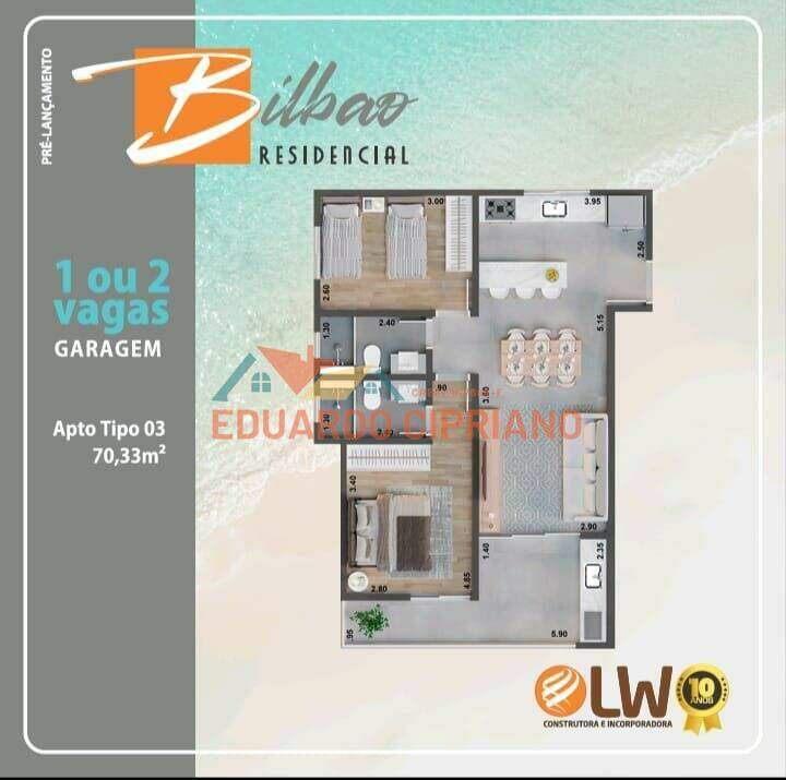 Apartamento à venda no Pontal de Santa Marina: 