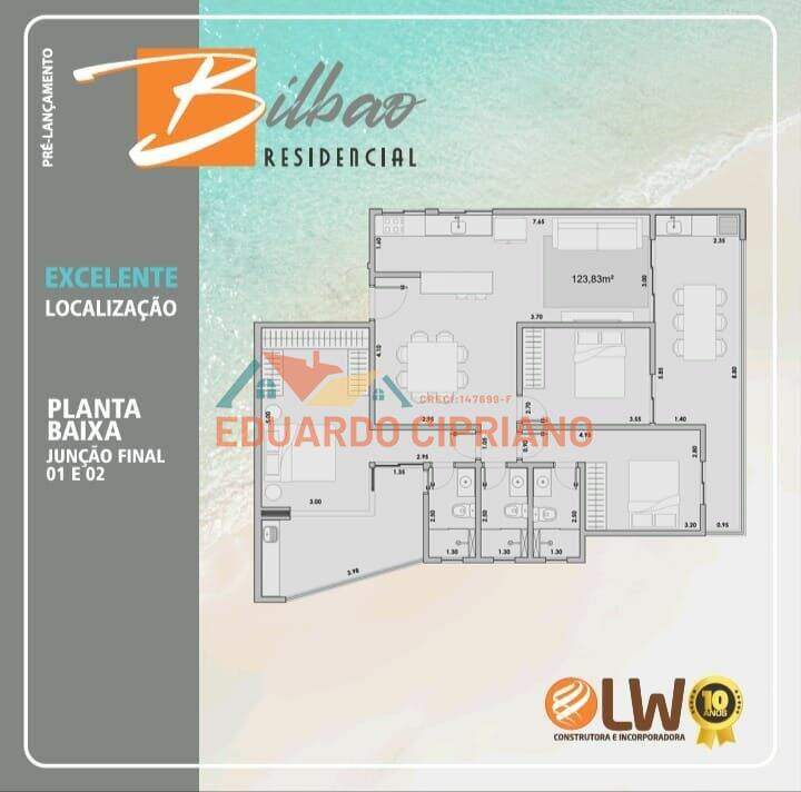 Apartamento à venda no Pontal de Santa Marina: 