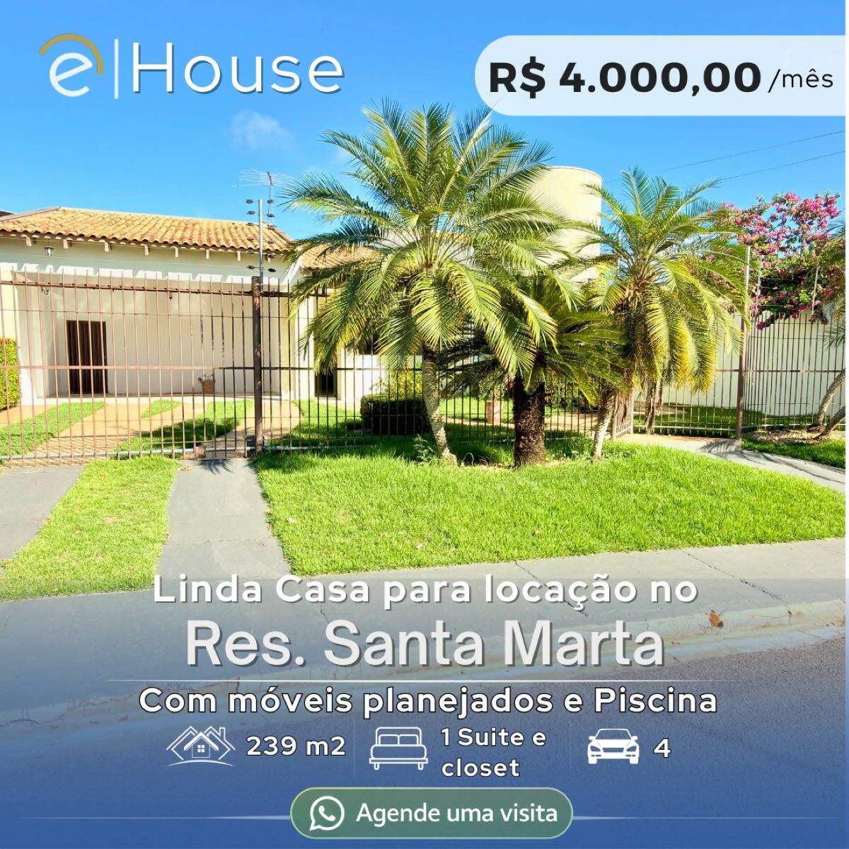 Casa para aluguel no Jardim Santa Marta: 