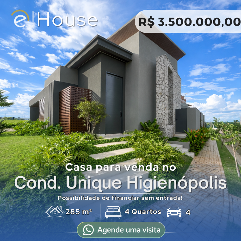 Casa à venda no Condominio Unique Higienópolis: 
