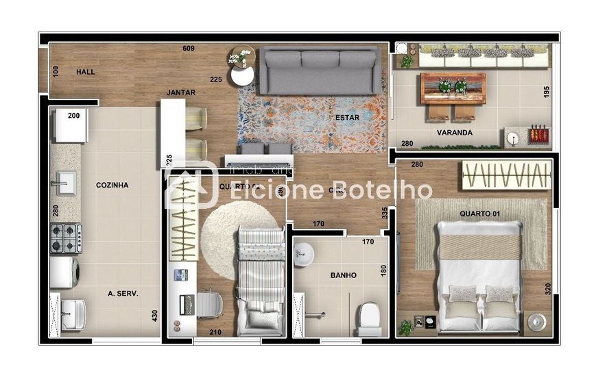 Apartamento à venda no CHACARAS TUBALINA E QUARTEL: 