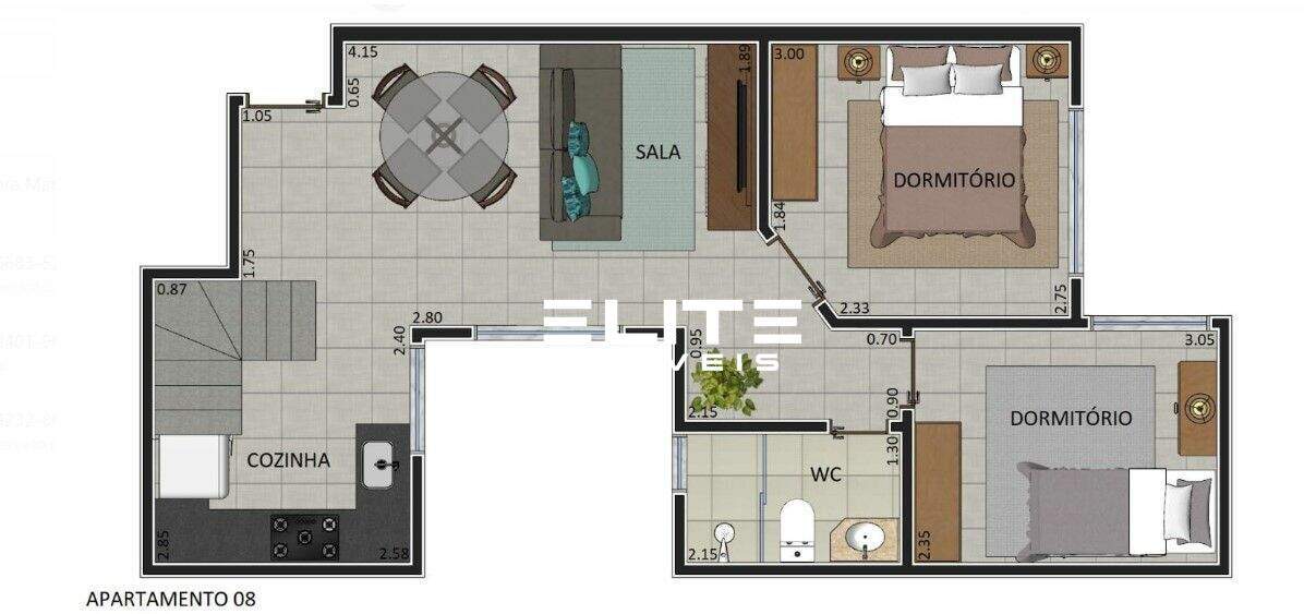 Cobertura à venda no Vila Linda: 