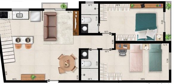 Cobertura à venda no Vila Guiomar: 