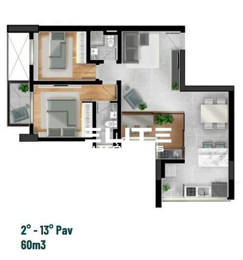 Apartamento à venda no Bairro Jardim: 