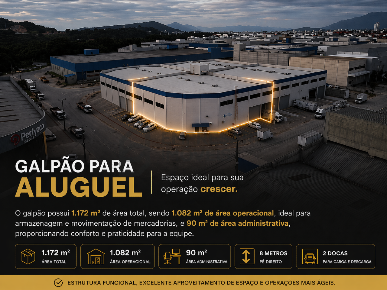 Galpão para aluguel no Brejarú: 