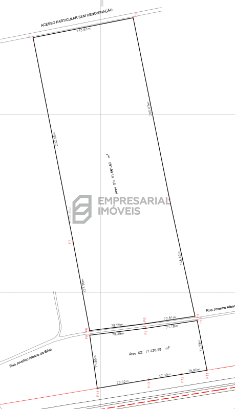 Lote à venda no Parque Industrial Sul: 