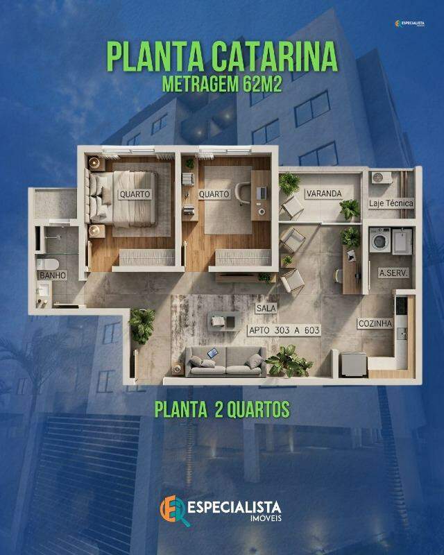 Apartamento, 3 quartos, 62 m² - Foto 11