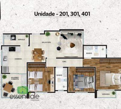 Apartamento à venda com 3 quartos, 82m² - Foto 2